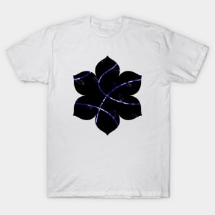 Jagged Leaves, Dark Blue T-Shirt